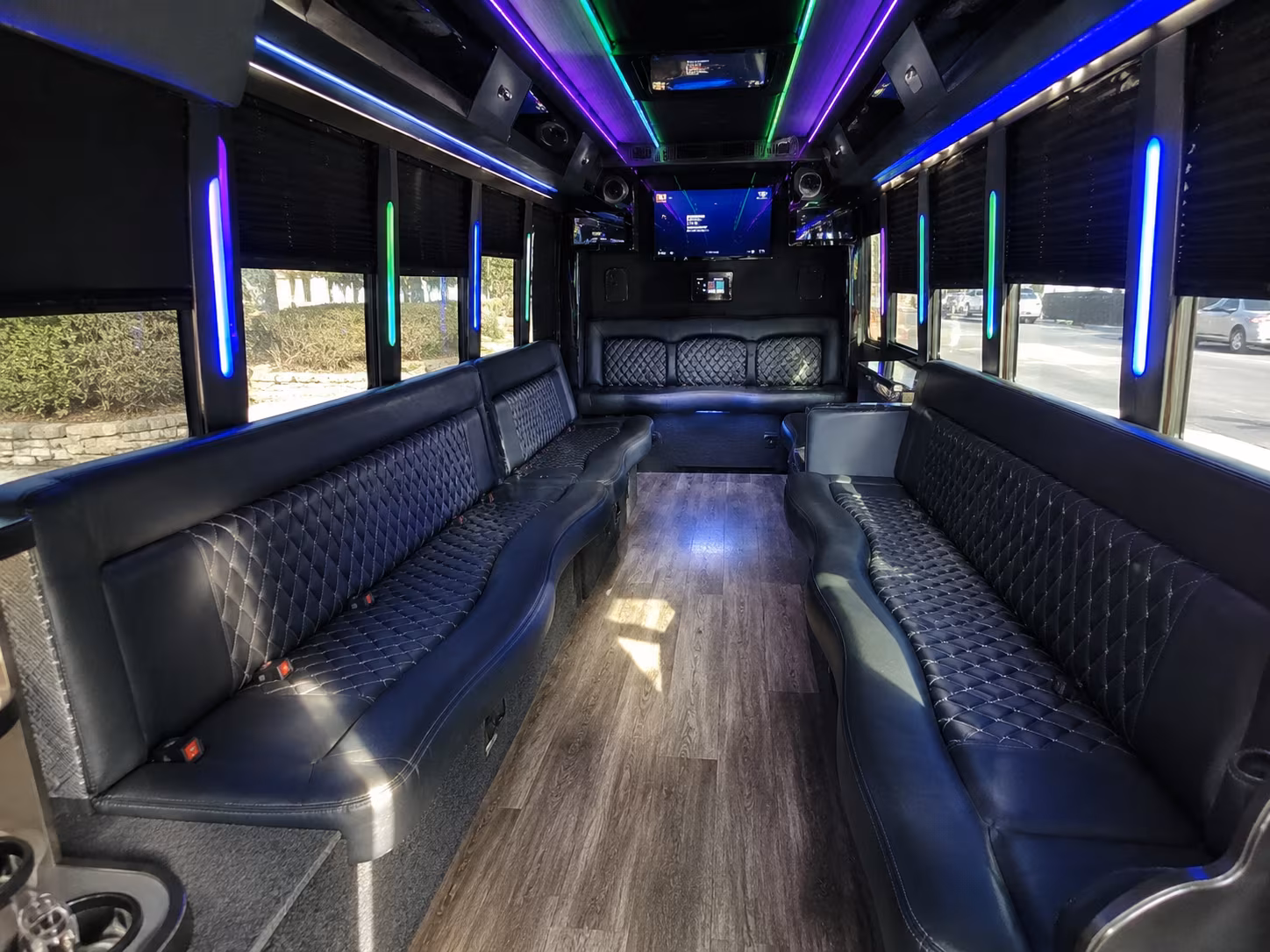 moorhead 15 passenger party bus interior