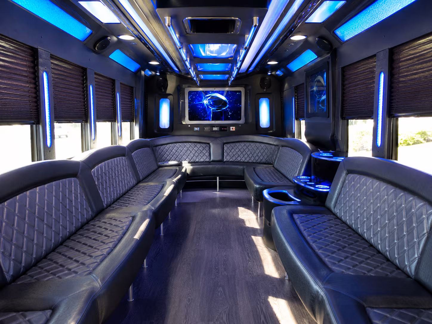 moorhead 28 passenger party bus inside