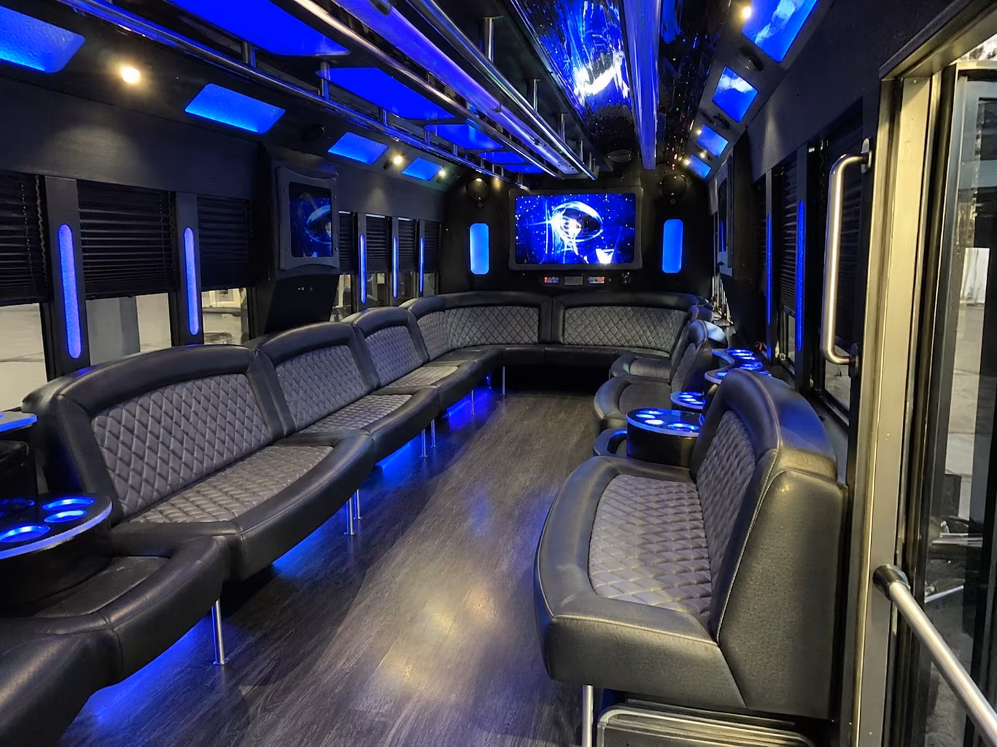 moorhead 28 passenger party bus interior
