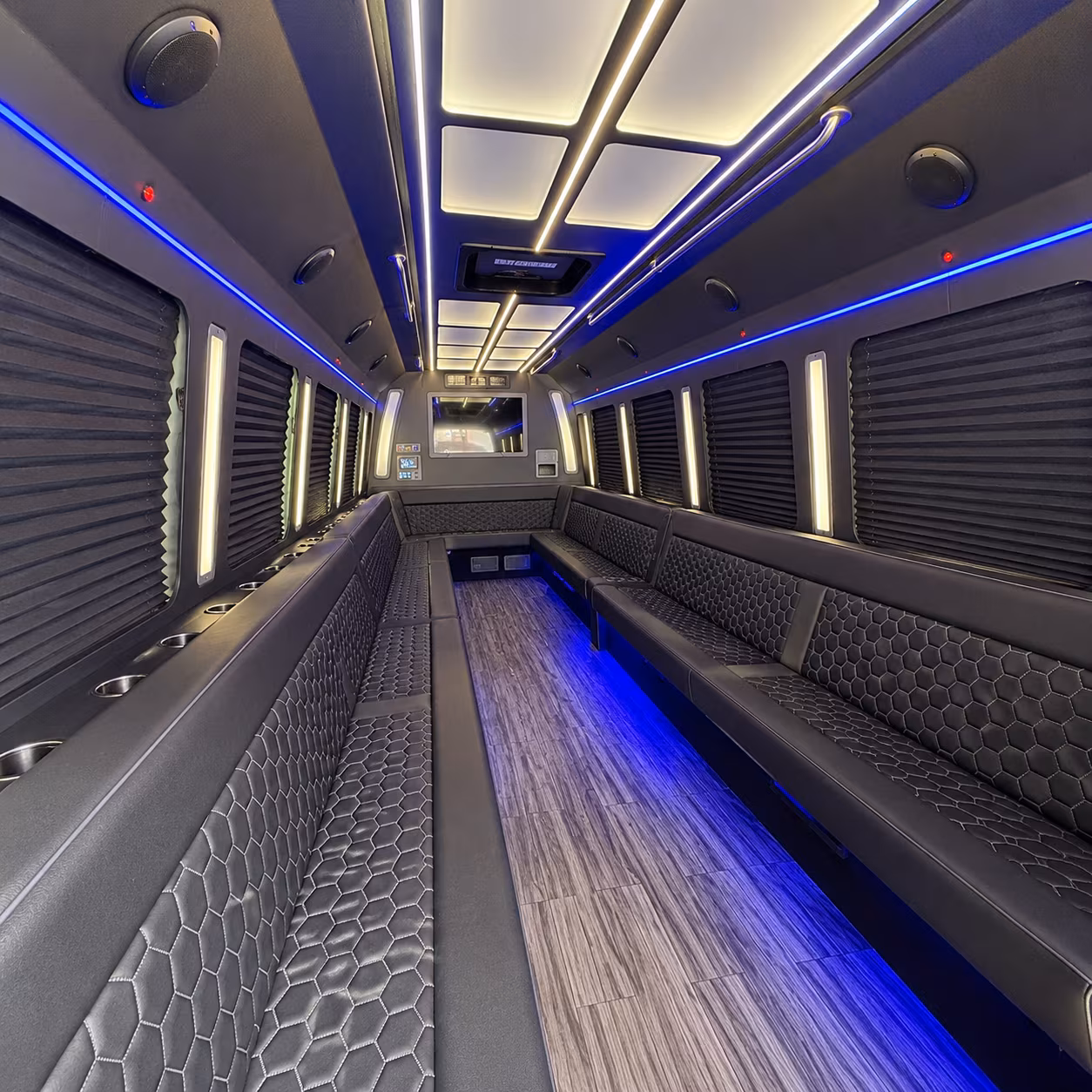 moorhead 30 passenger party bus interior