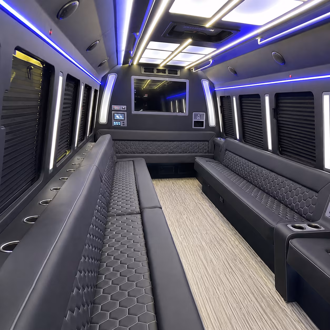 moorhead 40 passenger party bus inside