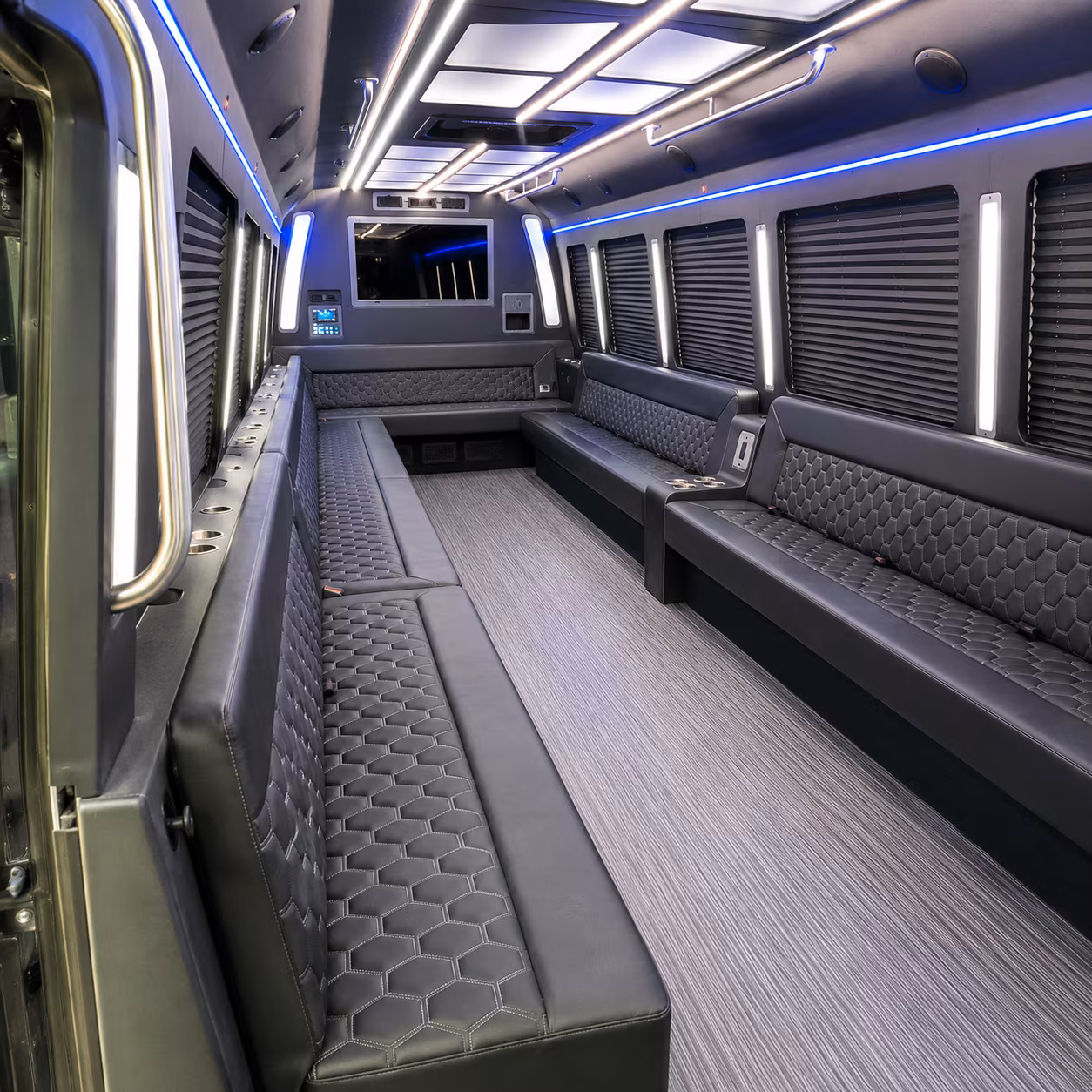 moorhead 40 passenger party bus interior