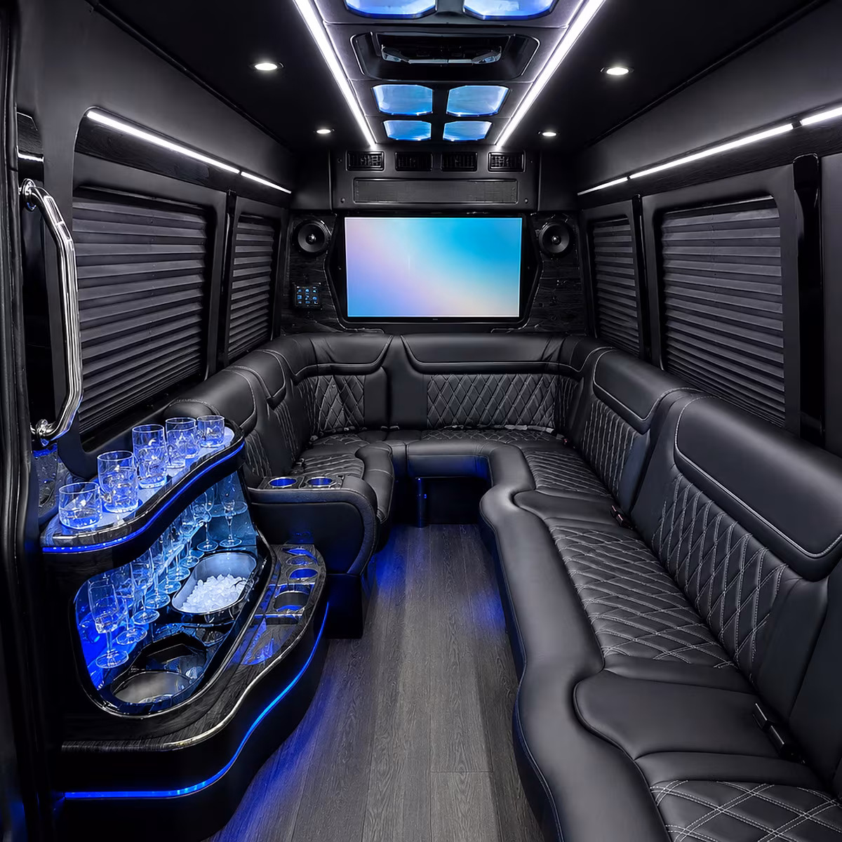 moorhead party bus rental interior