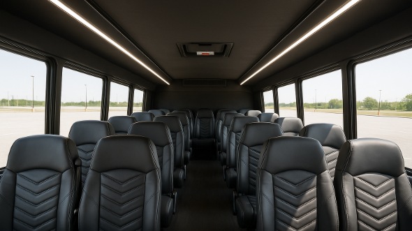 Interior of Charter Bus Company Sioux Falls's 15 Passenger Minibus in Sioux Falls