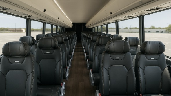 Interior of Charter Bus Company St. Cloud's 28 Passenger Mini bus in St. Cloud
