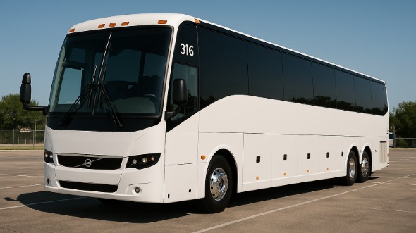 Exterior of Charter Bus Company Sioux Falls's 50 Passenger Charter Bus in Sioux Falls