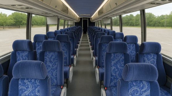 Interior of Charter Bus Company Minneapolis's 55 Passenger Charter Bus in Minneapolis