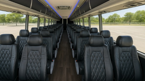 moorhead 50 passenger charter bus inside