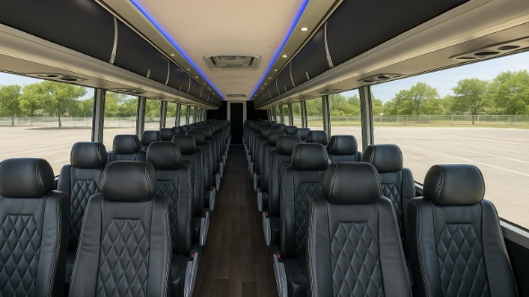 moorhead 54 passenger charter bus inside
