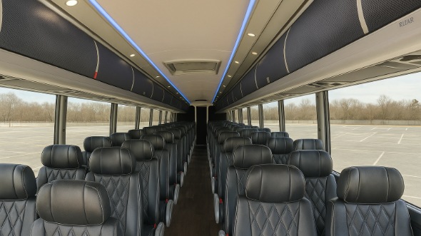 moorhead 56 passenger charter bus inside
