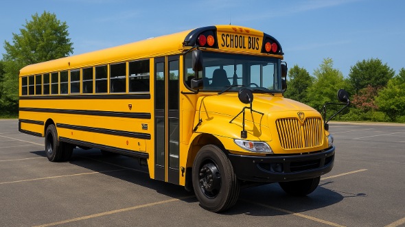 Exterior of Charter Bus Company Winnipeg's School Bus in Winnipeg