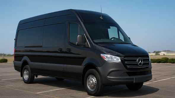 Exterior of Charter Bus Company Duluth's Sprinter Van Rental With Driver in Duluth